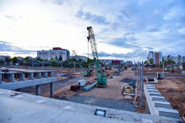 Строительство дорог и эстакад мостовым бетоном М550 В 40